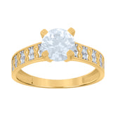 10kt Yellow Gold Unisex Diamond-cut Nugget Fashion Ring S8
