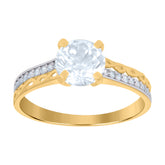 10kt Yellow Gold Unisex Diamond-cut Nugget Fashion Ring S8