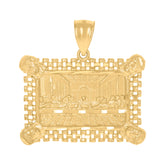10kt Yellow Gold Mens Thug Life Talking Fashion Charm Pendant