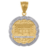 14kt Two-tone Gold Mens Last Supper Religious Charm Pendant