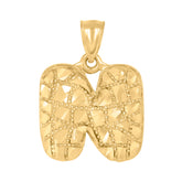 10kt Yellow Gold Mens Women Diamond-Cut Angel Wing Charm Pendant
