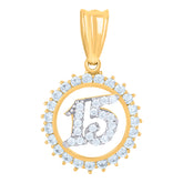 10kt Yellow Gold Unisex Cubic-Zirconia Star Of David Symbol Religious Charm Pendant