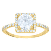 10kt Yellow Gold Womens Cubic-Zirconia Fashion Ring