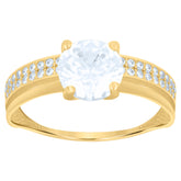 10kt Yellow Gold Womens Cubic-Zirconia Fashion Link Bracelet Size 8 Inches