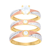 10kt Yellow Gold Womens Cubic-Zirconia Cross Religious Charm Pendant