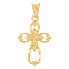 10kt Yellow Gold Unisex Textured Initial Letter O Charm Pendant