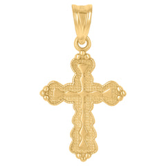 10kt Yellow Gold Unisex Textured Initial Letter J Charm Pendant