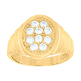 10kt Two-tone Gold Womens Cubic-Zirconia Bridal Engagement Ring