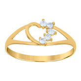 14kt Yellow Gold Baby Cubic-Zirconia Heart Ring