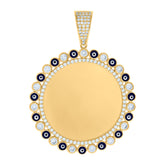 10kt Yellow Gold Unisex Cubic-Zirconia Cross Religious Charm Pendant
