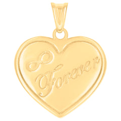 10kt Yellow Gold Womens Forever Infinity Heart Charm Pendant