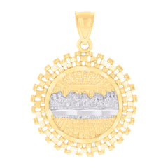 14kt Two-tone Gold Mens Last Supper Religious Charm Pendant