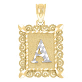 10kt Two-tone Gold Unisex Cross Religious Charm Pendant
