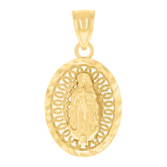 14Kt Yellow Gold Womens Guadalupe Religious Charm Pendant