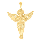 10kt Yellow Gold Womens Cubic-Zirconia Heart Charm Pendant