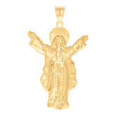 10kt Yellow Gold Womens Cubic-Zirconia Heart Charm Pendant