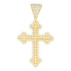 10kt Yellow Gold Womens Cubic Zirconia H Alphabet Initial Charm Pendant