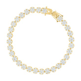 10kt Yellow Gold Womens CZ Cubic Zirconia Double Row Hoop Earrings