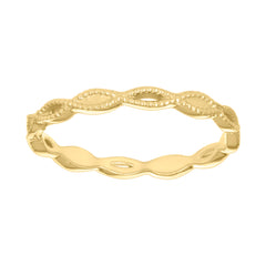 14kt Yellow Gold Womens Infinity Love Ring