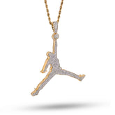 AIR JORDAN 10k Gold 2CTW Natural Diamond Pendant Mes Number23 Charm 11.2gms