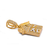 Trap House 0.75CTW Natural Diamond 10k Gold Small Pendant Charm 5.3gms For Mens