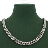 10k White Gold Solid Miami Cuban Chain 8.5gms to 437.4gms Necklace 3.6MM to 16MM Lengths Available 16" to 30"