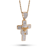 10k Yellow Gold 1.5CTW Cross w/ Jesus Head Natural Diamond Charm 10.3g Religious Pendant