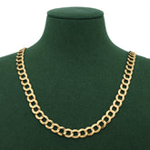 10k Yellow Gold Solid Flat Cuban Chain 2.3gms to 196gms Necklace 2MM to 15.8MM All Lengths Available