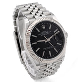 All Factory 36MM Rolex Datejust 18K White Gold & Oystersteel Jubilee Band Fluted Bezel with Box/Papers Watch