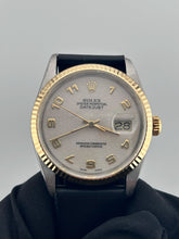 Rolex Datejust 36 Ivory Arabic Computer Dial Dial on Generic Black Leather Band Ref. 16233