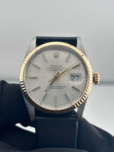 Rolex Datejust 36 Silver Index Dial on Generic Black Leather Band Ref. 16013