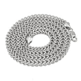 10k White Gold Hollow Franco Chain 4gms to 47gms Necklace 1.9MM to 5.5MM 14" to 30"
