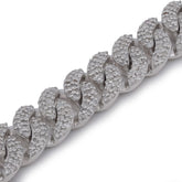 925 Sterling Silver 2.625CTW Natural Diamond Cuban Link 6MM 8" Men Women Bracelet 16.5gms