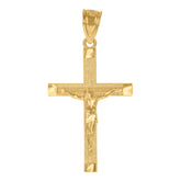10kt Yellow Gold Womens Cubic-Zirconia Cross Charms Chain Bracelet Size 7 + 1 Inches