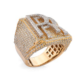 Mens Rolls Royce 4.5CTW Natural Diamond 10k Gold Pinky Ring 18.6gms