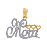 10kt Gold Two-Tone Textured Mens Jesus Religious Charm Pendant