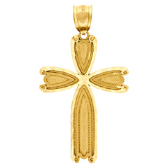 10kt Two-Tone Gold Unisex Inri Crucifix Cross Religious Charm Pendant