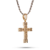 10k Yellow Gold 3CTW Natural Diamond Baguette Cross Pendant Religious Charm 6.4g