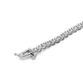 10k White/Rose Gold Illusion 0.9CTW Natural Diamond Infinity Heart Womens Bracelet 7" 7.1gms