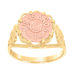 10kt Two-Tone Gold Mens Diamond-Cut Nugget Last Supper Religious Medallion Charm Pendant