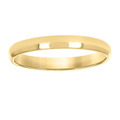 14Kt Yellow Gold Unisex Dome Polished Comfort-Fit 3Mm-Size -11 Wedding Engagement Band Ring