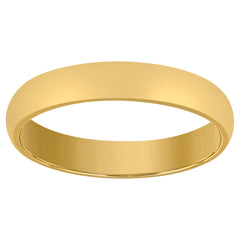 14Kt Yellow Gold Unisex Dome Polished Comfort-Fit 4Mm-Size 7 Wedding Engagement Band Ring