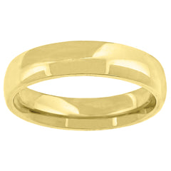 14Kt Yellow Gold Unisex Dome Polished Comfort-Fit 5Mm-Size 8 Wedding Engagement Band Ring