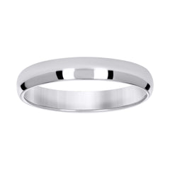 14Kt White Gold Unisex Dome Polished Comfort-Fit 4Mm-Size 12 Wedding Engagement Band Ring