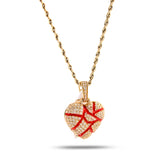 10k Yellow Gold 1.75CTW Natural Diamond Heart Womens Pendant 4.1gm Charm