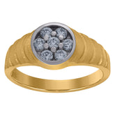 10kt Two-tone Gold Mens Guadalupe Religious Ring