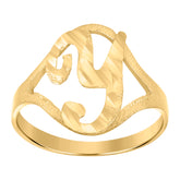 10kt Gold Two-Tone Diamond-Cut Mens Cross Crucifix Religious Charm Pendant