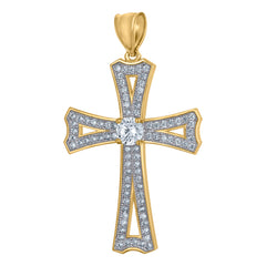 10kt Yellow Gold Womens Princess-Cut Cubic Zirconia Oval Huggie Hoop Earrings