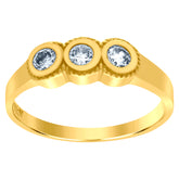 10kt Two-tone Gold Womens Cubic-Zirconia Bridal Engagement Ring