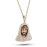 Mens Jesus Cloak 9.5CTW Natural Diamond 10k Charm Yellow Gold Pendant 29.9gms